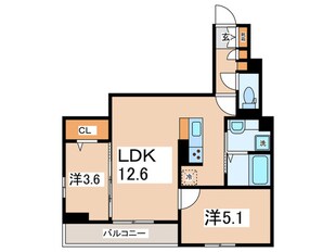 プラム清新一丁目の物件間取画像